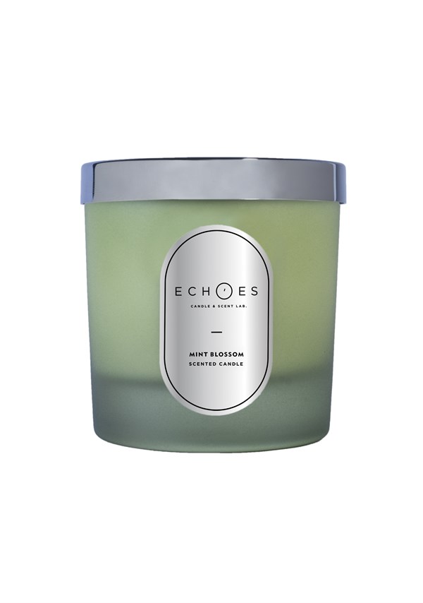 Echoes Lab - Mint Blossom Kokulu Ahşap Fitilli Doğal Mum - Yeşil
