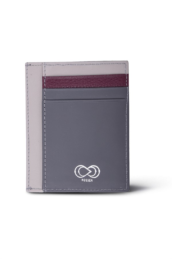 MINICA CARD HOLDER- GREY LEATHER