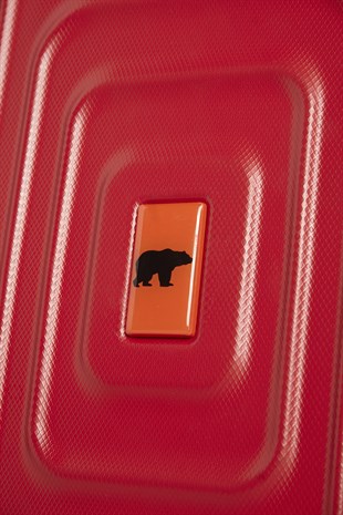 Bad Bear Kırmızı Büyük Boy Wagon Suıtcase Bavul