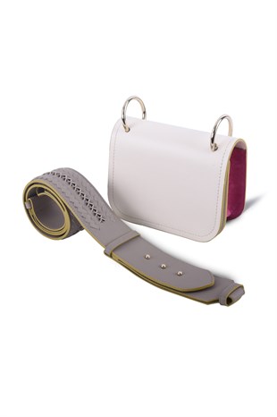 Rossea - Brandy Shoulder Bag- Pink Leather