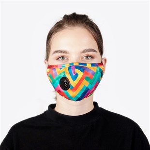 Chum - Maze PM 2.5 Aktif Filtreli Yıkanabilir Maske - Karışık