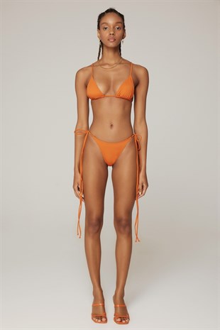 Haracci - Isla İpli Üçgen Turuncu Bikini Set