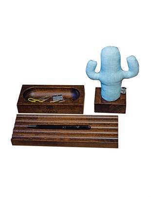 Kayigo Woody 
Üçlü Set - Koyu Kahverengi -
 Mavi