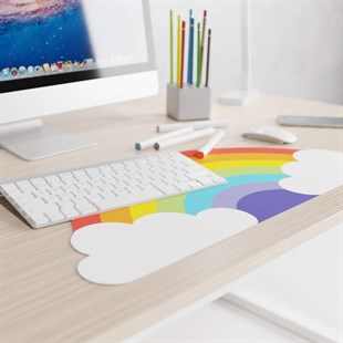 Mustard Rainbow Mousepad - Renkli-Beyaz