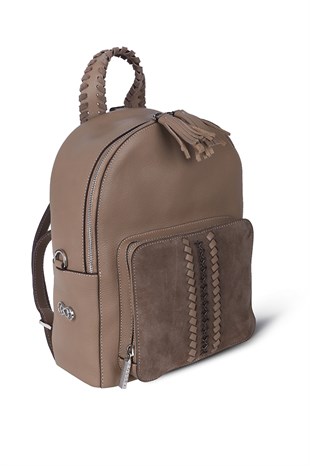 SHEBO BACKPACK- LIGHT COFFEE LEATHER