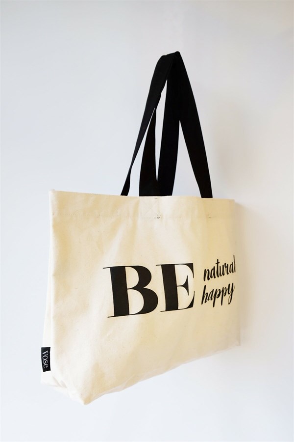 Vose Happy Shopping Bag - Omuz Çantası-%100 Pamuk